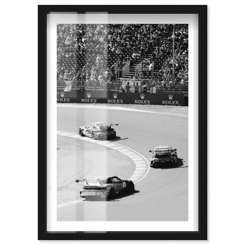 Vintage Race Shadowbox Print Sports Framed Prints by Notoriart, Black Frame, 25 x 37, 37" H x 25" W, Black