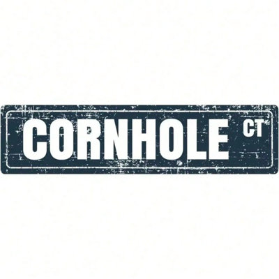 Exclusif panneau décoratif en forme de cornhole en forme de CT 1 po - art mural en aluminium, décoration intérieure / extérieure idéale pour la maison / bar et plus encore