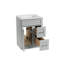 Meuble-lavabo simple 24 po en bois massif avec comptoir en quartz de Carrare-111009291