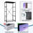 4 Drawer Dresser for Bedroom, Narrow Chest of Drawers, Wooden Top and Study Iron Frame 18"x37.5"-(WxH)