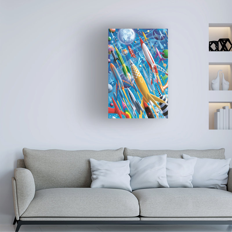 Michael David Ward Rocket Races Canvas Art, 22" H x 32" W