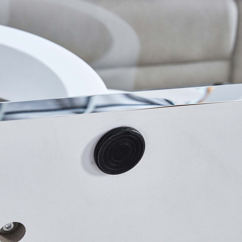 Table basse avec plateau en panneau de fibres à densité moyenne de style contemporain avec base