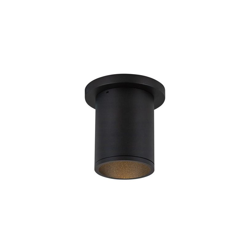 Support pour plafond à DEL 36 po Lorna 4 po (3 po de diamètre), Noir, H 4,5 po x l 4,38 po x P 4,38 po, 10 W