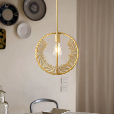1-Light  Gold Modern Spherical  Pendant Light 