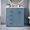 Ensemble de meuble-lavabo 30 po avec lavabo en céramique, armoire de rangement en bois massif, ensemble de meuble-lavabo autoportant avec 3 tiroirs et portes à fermeture douce