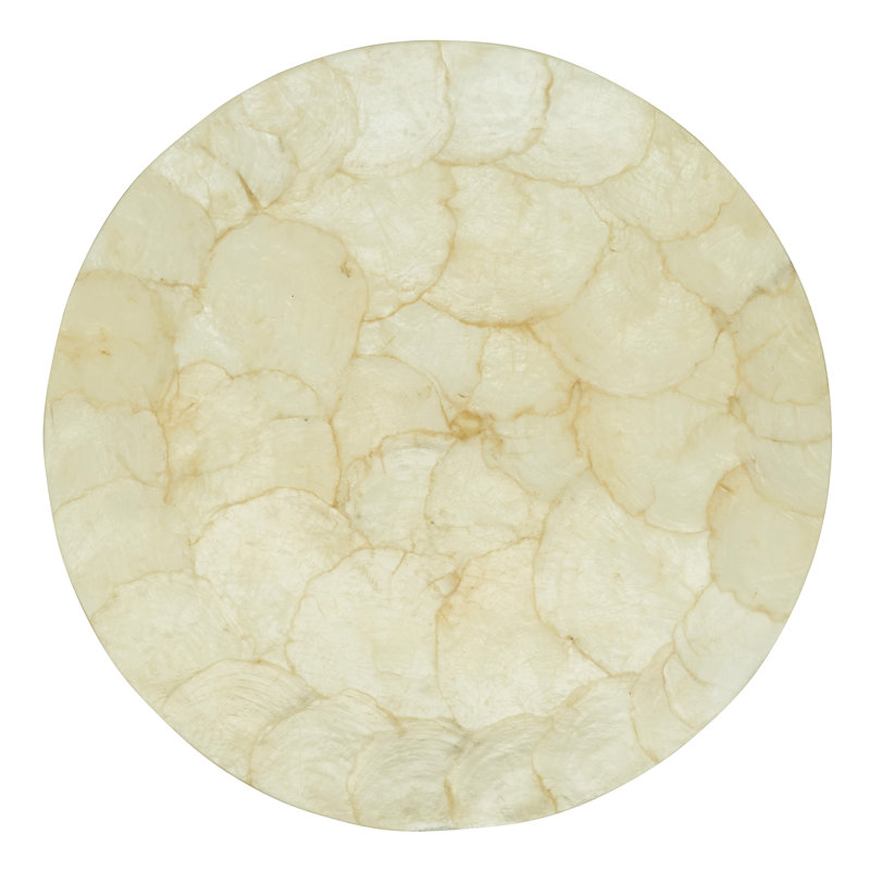 Talaria Collection 50% Capiz Shell - 50% Resin No Pattern Round Placemat