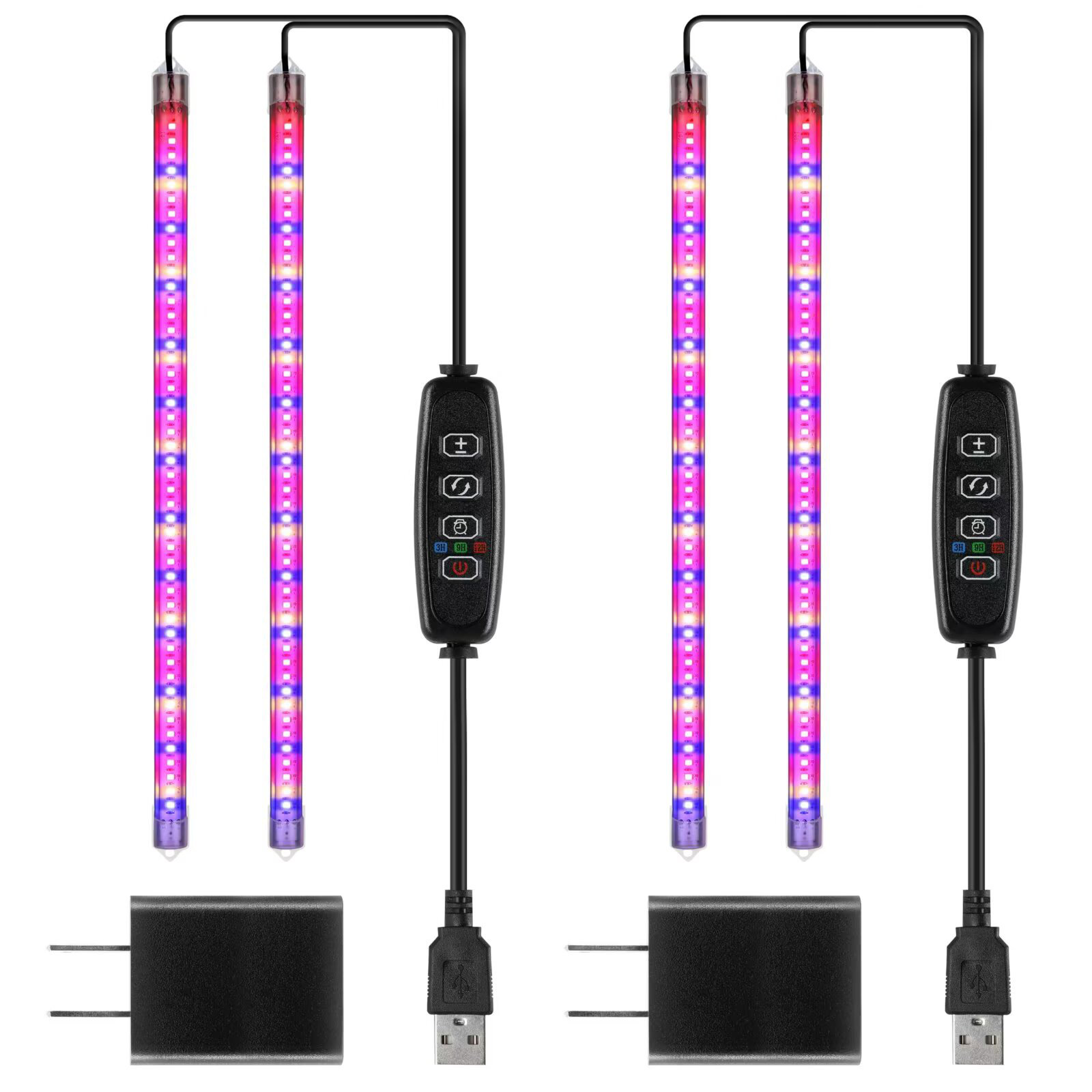 iPower 20W LED Plant Grow Light Strips Full Spectrum for Indoor Plants ...