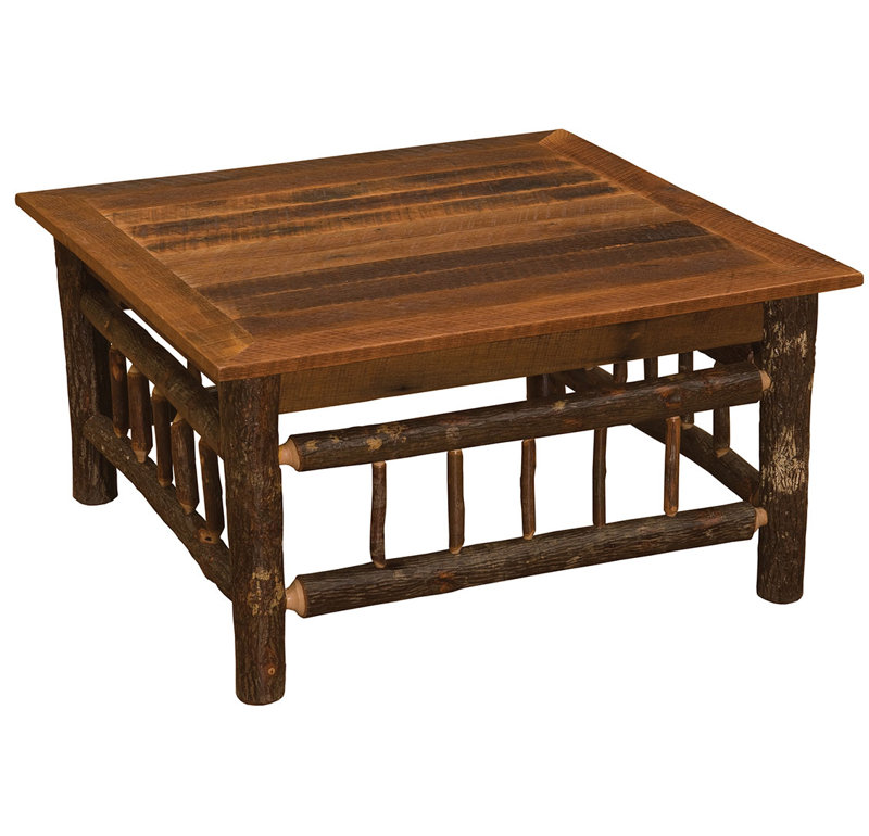 Table basse Fireside Lodge Appalachian, H 18 po x l 34 po x P 34 po