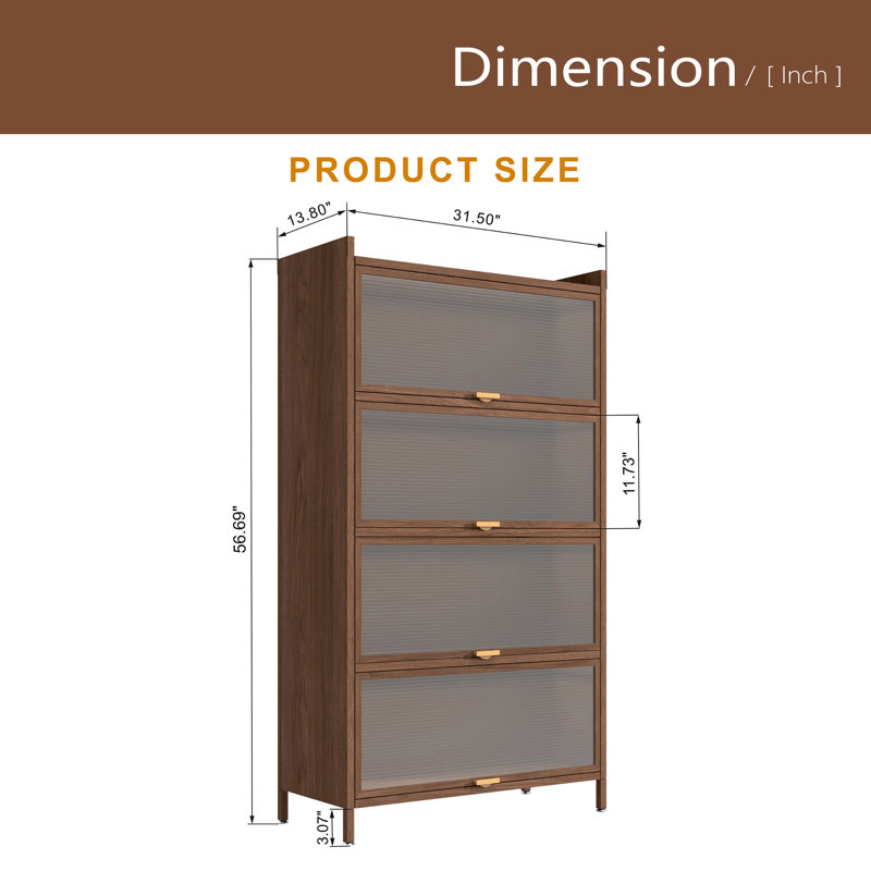 Armoire 57 po en métal à 4 portes basculantes de 57 po de hauteur, avec amplement d'espace de rangement pour la chambre à coucher, le bureau, le salon, le couloir et le vestibule