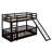 Twin Over Twin Low Bunk Bed With Ladder And Slide, Solid Wood Bunk Bed Can Be Converted Into Loft Bed-579534179