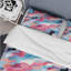 Bleu et rose Nomad Camo Elegance III - Ensemble de housse de couette abstrait - Microfibre de polyester-1971475782