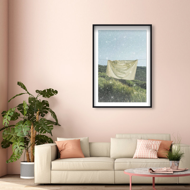 Floating Cotton I Shadowbox Bath & Laundry Print by Oliver Gal, Black Frame, 10 x 15, 25.5"H x 17.5"W, Black Shadowbox