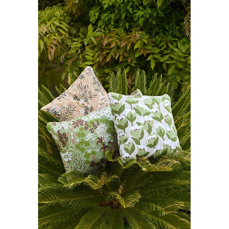 Housse et insert de coussin décoratif intérieur / extérieur en coton Sauvage, Pain d'épices