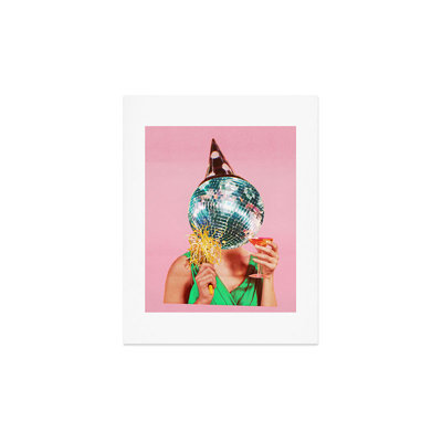 Chromoeye Cheers, reproduction d'art rose - sans cadre