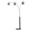 Lampe sur pied à arc 3 lumières Orson - 84, noir mat, nickel brossé, verre soufflé à la bouche, base en marbre, intensité variable