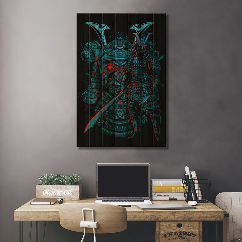 Erlon " Legendary Samurai Warrior " by Alberto Perez, 26" H x 18" W x 1.5" D