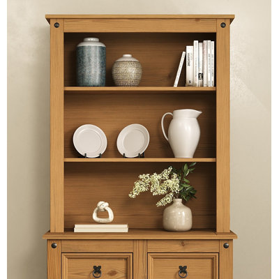 Corona 87cm Solid Wood Sideboard Top Hutch