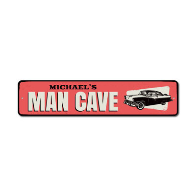 Car Man Cave Custom Aluminum Sign