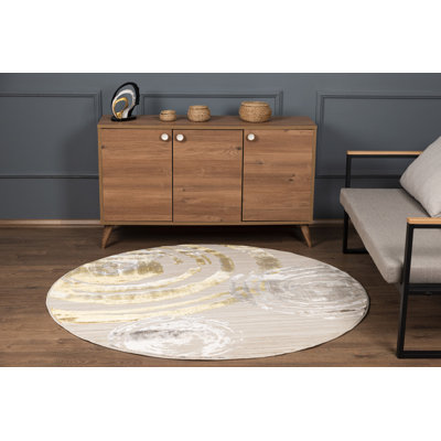 Tapis géométrique crème