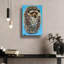 Art mural en verre acrylique «Blue Hedgehog» par Carolee Vitaletti-833013610