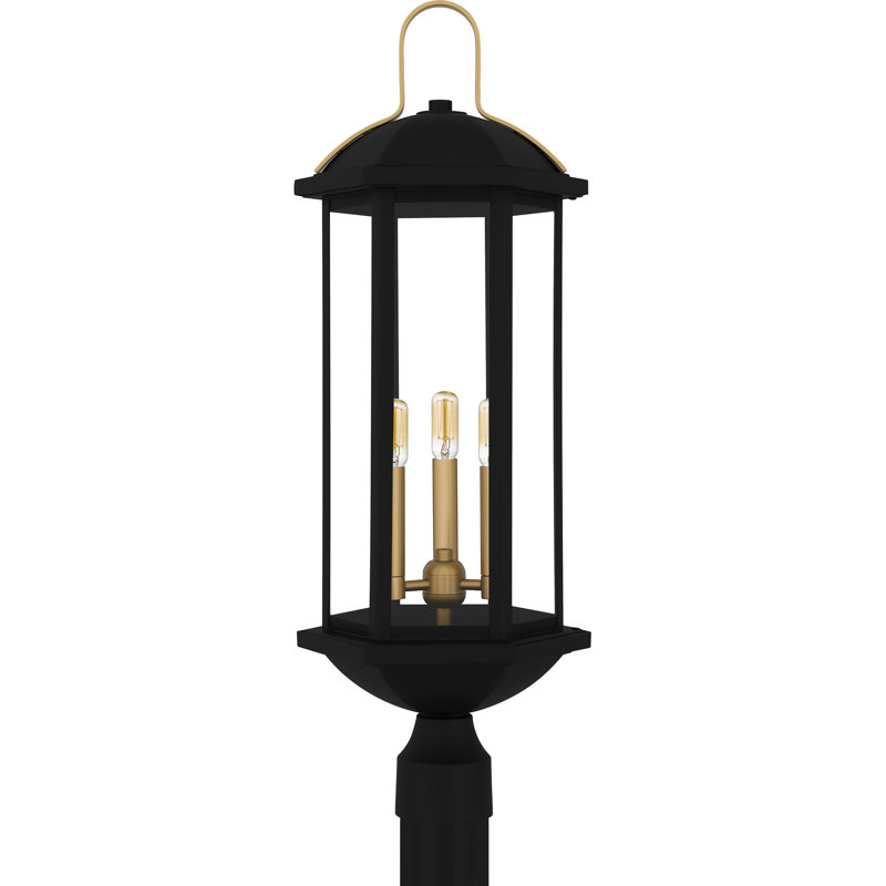 Ingetrud 3-Light Matte Black Outdoor Post Lantern