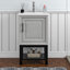 Meuble-lavabo autoportant de 51 cm (20 po) avec lavabo en céramique et rangement - Gris-73013590