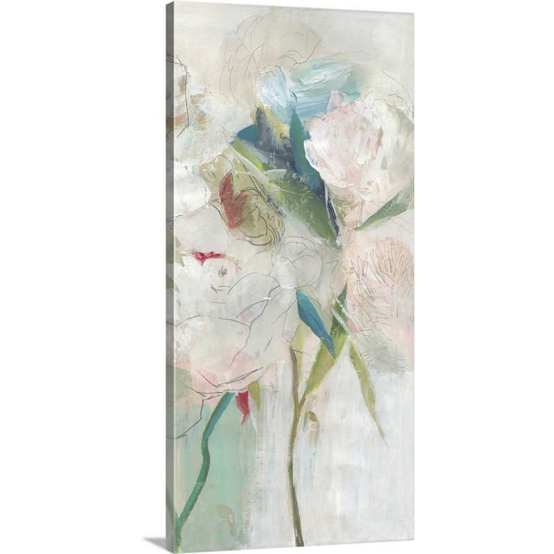 «Blissful Peony II» par PI Studio, reproduction d'art sur toile, Canvas Gallery Wrap, H 20 po x l 10 po x 1,25 po
