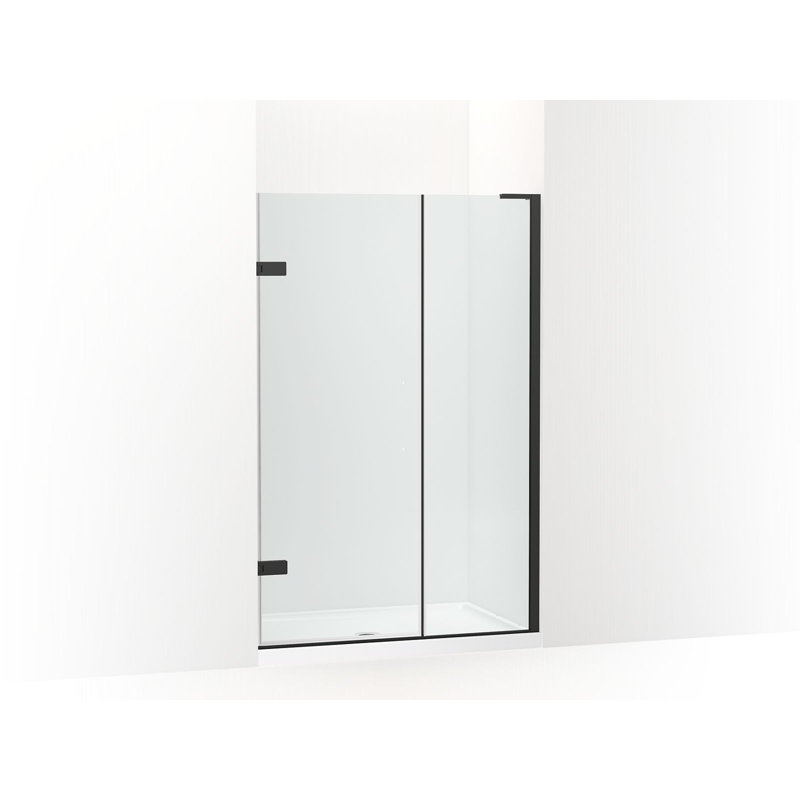 Composed 3/8-In Pivot Door Glass And Hardware, No Handle, Matte Black