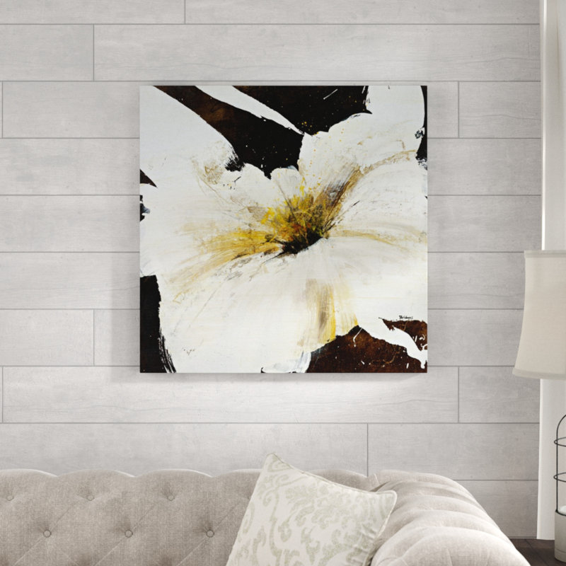 Blanco Flor IV par Bridges - Peinture, Extérieur, H 40 po x l 40 po