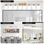 Luminaires de salle de bain dorés 52 pouces, luminaire de meuble-lavabo moderne avec abat-jour en verre blanc laiteux, appliques murales dorées pour chambre à coucher miroir, couloir de salon