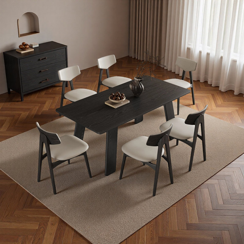 Priya, 7 pièces : table, 6 chaises, H 29,52 po x l 55,11 po x P 31,49 po