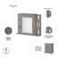 Ensemble de meuble-lavabo simple 32 "avec miroir Edion-227629727