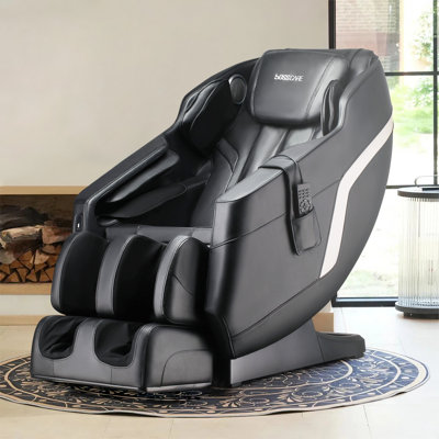 Faux Leather Heated Massage Chair with Footstool