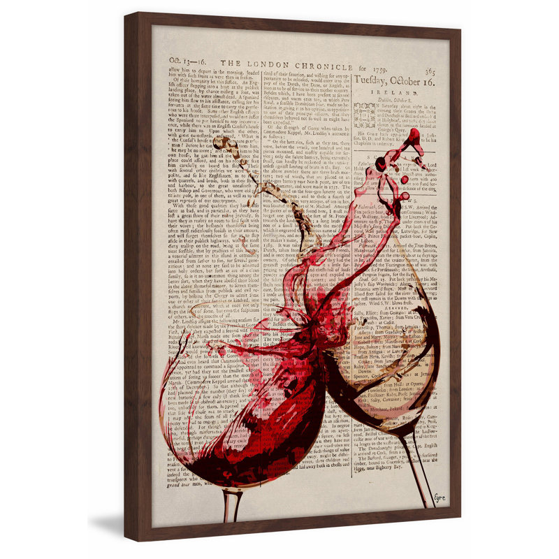 « bourgogne & white », reproduction d’art encadrée, H 18 po x l 12 po x P 1,5 po