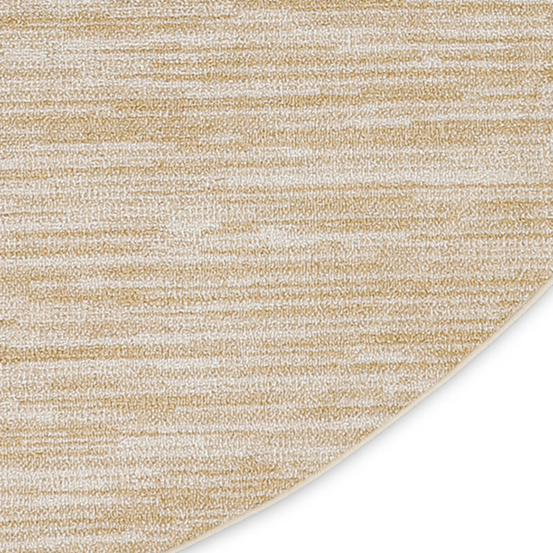 Tapis intérieur / extérieur en polypropylène tissé à la machine Balaton crème / ivoire, Rond 6 pi