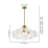 3 - Light Dimmable Glass Bubble Chandeliers