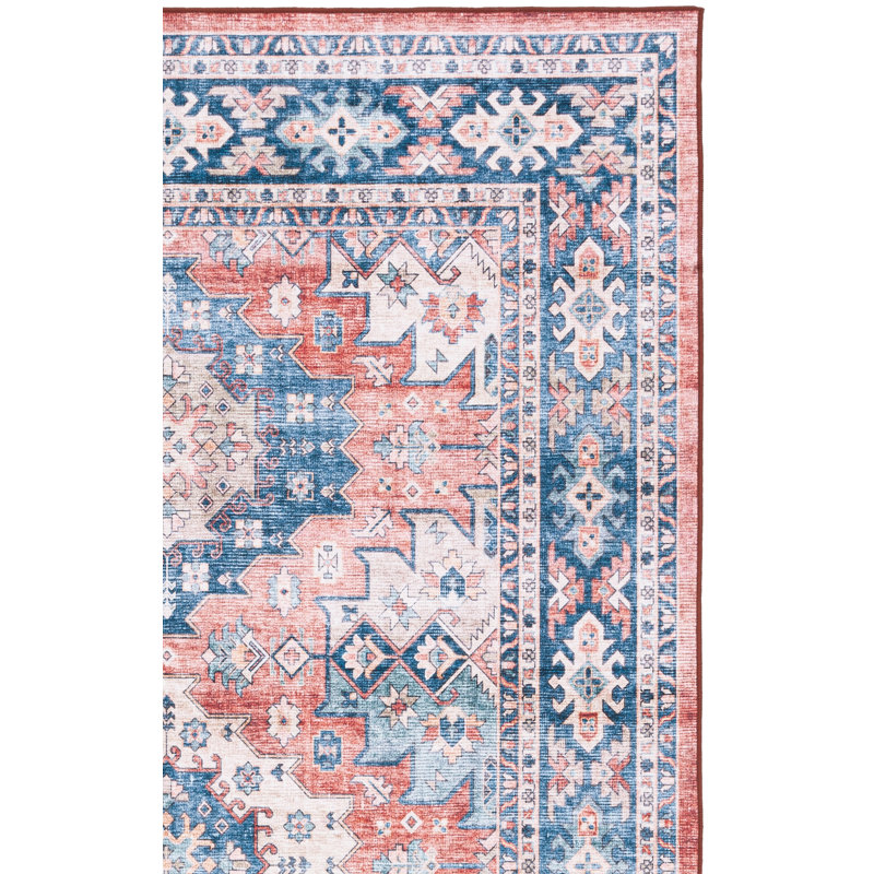 Abigel Performance Machine Washable Oriental Rug, Rectangle 6' x 9'