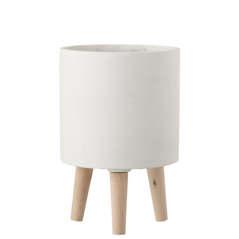 Xanthe Pot Planter, 24.5cm H x 16cm W x 16cm D, White