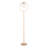 Moon Contemporary Floor Lamp in Gold Metal and Frosted Glass