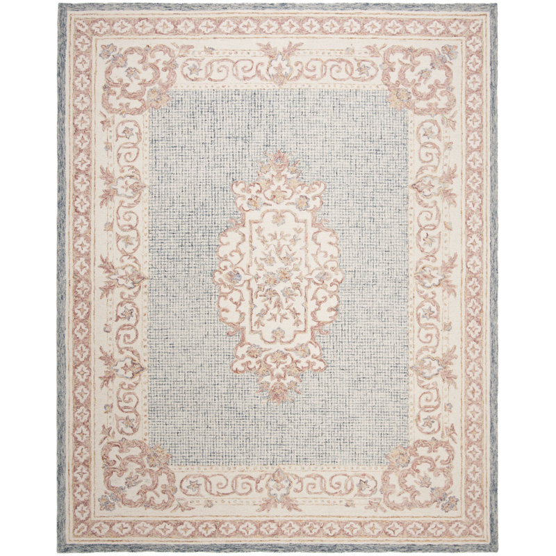 Rizal Hand Tufted Wool Oriental Rug, Rectangle 8' x 10'