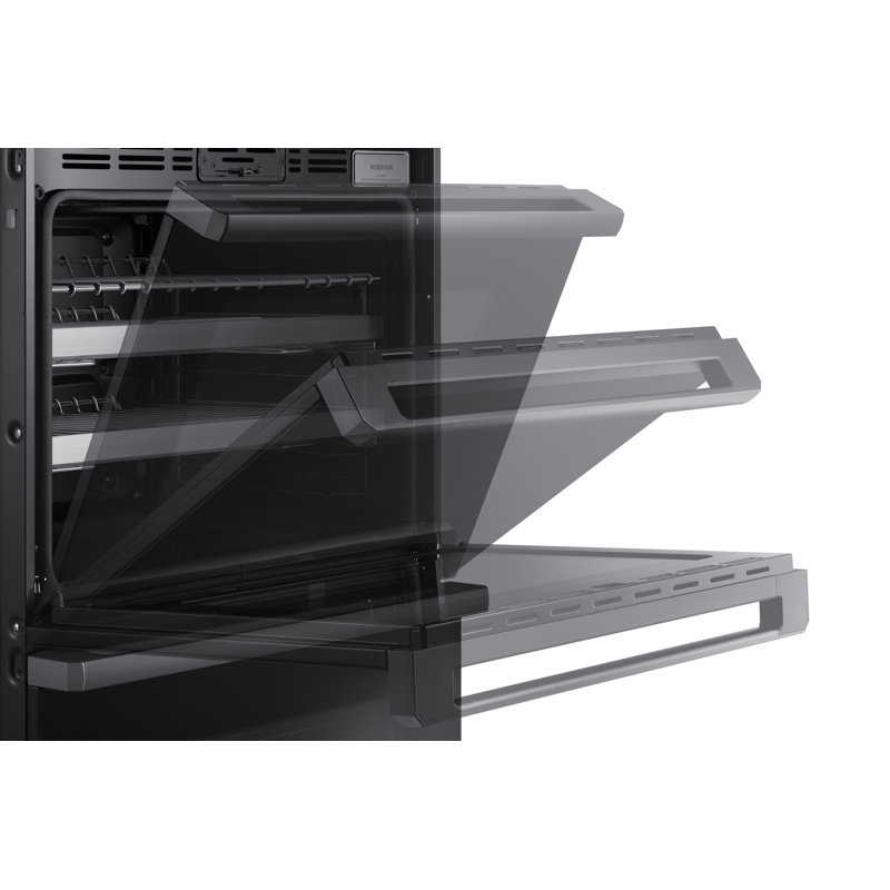 30" Double Wall Oven Steam, Contemporary, Graphite Stainless