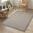 Israr Machine Woven Rectangle 3'3" x 6'7" Polypropylene Area Rug in Beige