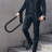 U-Shape Left Side Wall-Mounted Handrai, Black