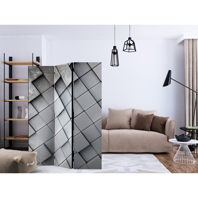Garig 172cm H Solid Wood Folding Room Divider, 3