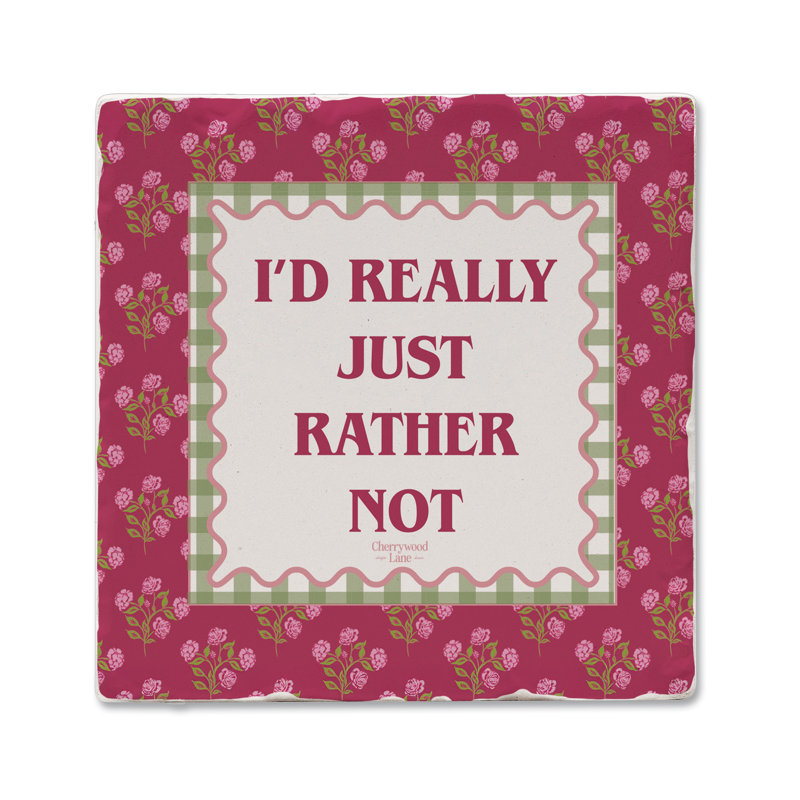 Thirstystone Rather Not 4-Pack Tumbled Tile Coasters