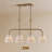 4-Light Linear Chandelier with Adjustable Length
