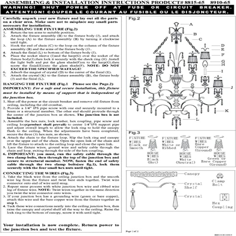 22 - Light Classic / Traditional Chandelier