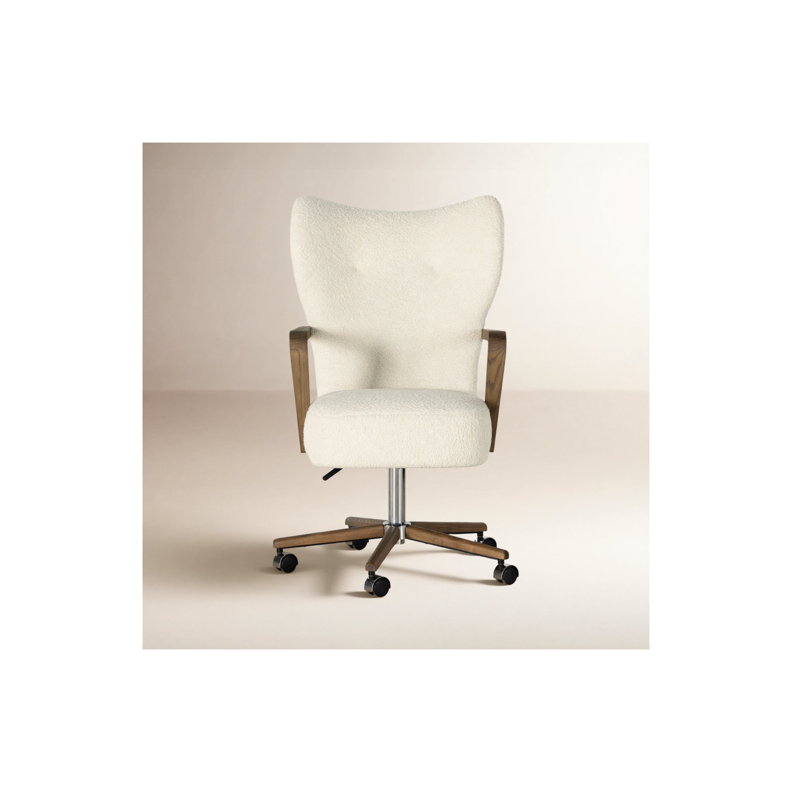Billinghurst Swivel Office Chair, Sheepskin Natural