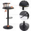 Ensemble de 2 tabourets de bar pivotants en cuir