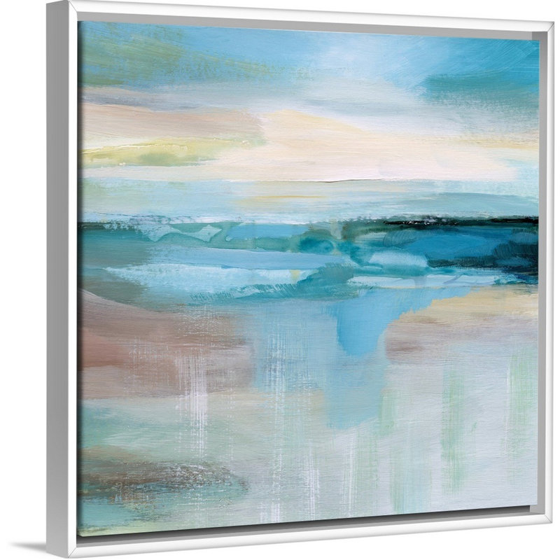 Lumière toscane - reproduction d'art sur toile, Cadre flottant blanc, H 21,7 po x l 21,7 po x P 1,75 po